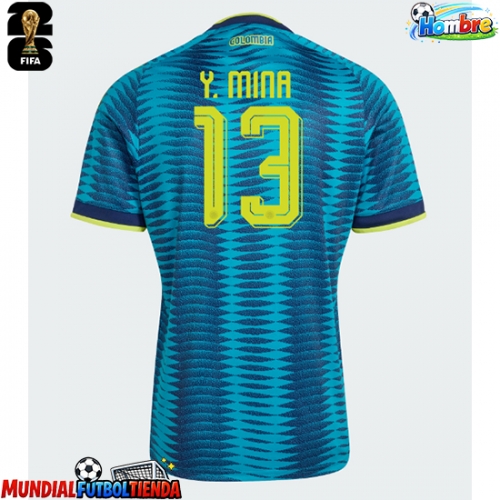 Camiseta Colombia Yerry Mina #13 Segunda Equipación Replica Mundial 2026 mangas cortas
